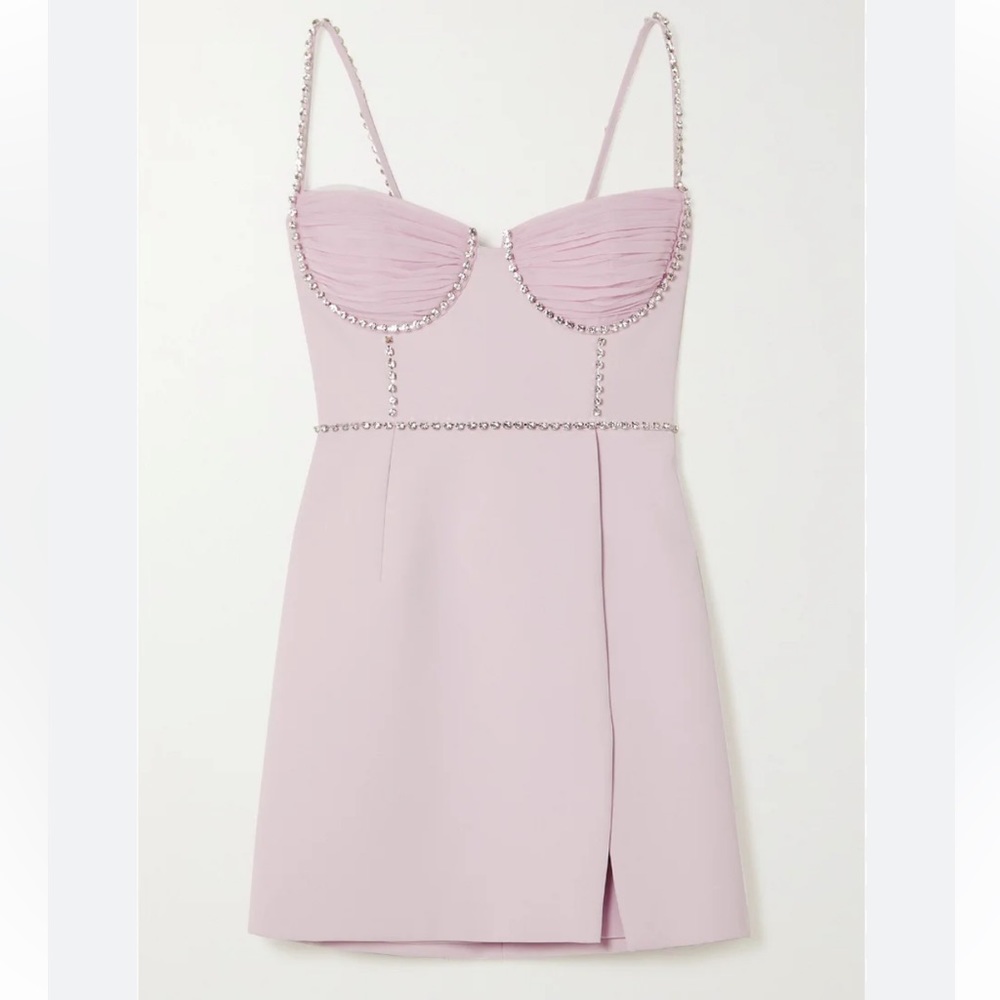 ‼️SALE‼️Self Portrait Pink Mini Crepe Dress